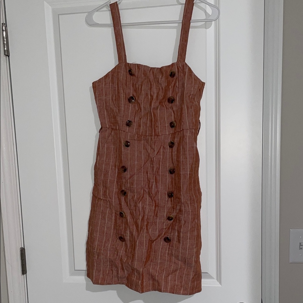 Forever 21 Terracotta Striped Mini Dress